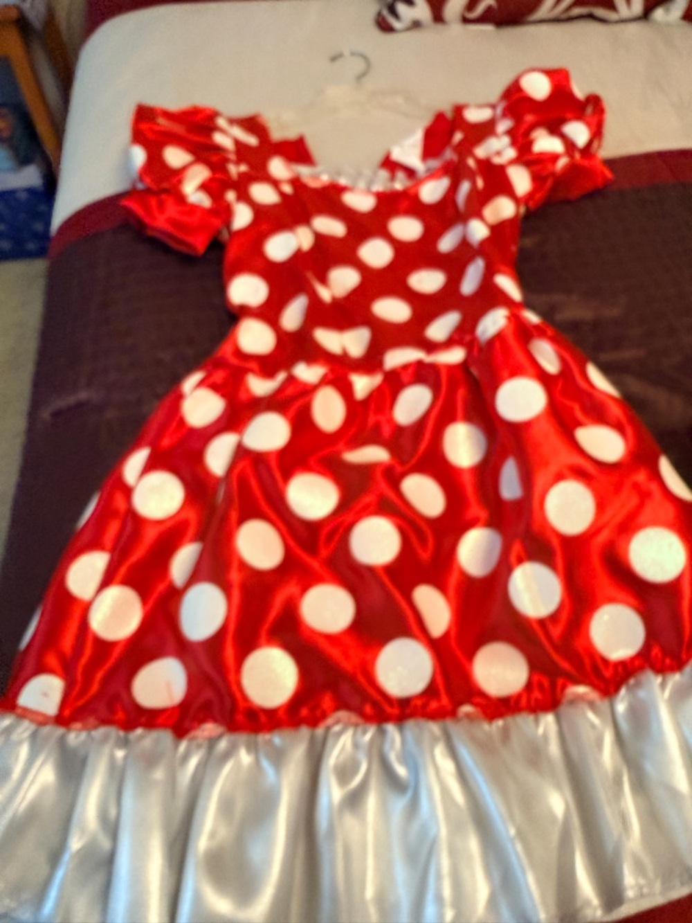 Disney Minnie Mouse Costume Dress Red Polka Dot